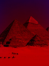 The pyramids of Egypt.
